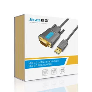 Usine en gros USB vers RS232 adaptateur câble série DB9 mâle 9 broches avec câble de convertisseur de RS-232 de jeu de puces PL2303