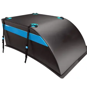 थोक छत संग्रहण बैग एसयूवी-यूनिवर्सल कस्टम सामान ट्रंक भंडारण छत वाहक बैग के लिए 21 घन फीट क्षमता निविड़ अंधकार छत बैग कार एसयूवी
