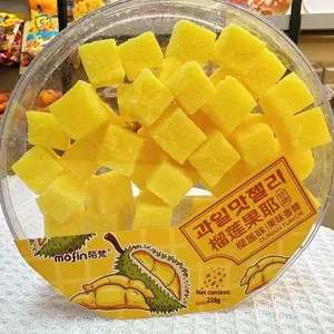 큐브 모양의 보라색 쫄깃한 달콤한 과일 맛 젤리 228g 병 포장 실온 보관 웨딩 간식 도매 - Product Image 3