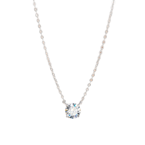 Collier pendentif en moissanite plaqué argent en forme de fleur 1-3 carats, luxe léger avancé, décontracté, romantique, élégant pour femme - Product Image 1