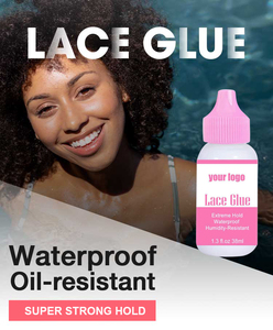 Colle pour perruques invisible imperméable en bouteille noire avec logo personnalisé, adhésif à tenue extrême pour perruques - Product Image 5