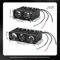 Projecteur laser 2026 haute puissance 100W à 2 faisceaux, blanc et jaune, feux de croisement et de route, mini phares auxiliaires antibrouillard pour moto