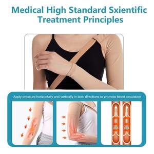 Compports özel <span class=keywords><strong>Post</strong></span> mastektomi lenfödem spor naylon omuz kemeri ile mezun kol sıkıştırma manşonu - Product Image 6