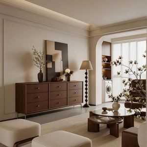 Mueble de Almacenamiento de Madera Estilo Francés Moderno, Tamaño Personalizado para Sala de Estar y Dormitorio, Gran Venta para Villas, Hoteles y Apartamentos - Product Image 2