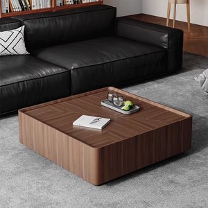 Stile della metà del secolo semplice di lusso in <span class=keywords><strong>legno</strong></span> massello <span class=keywords><strong>tavolo</strong></span> da caffè <span class=keywords><strong>quadrato</strong></span> Set da tè per la casa soggiorno moderno noce Design per i piccoli - Product Image 3