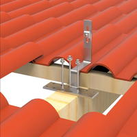 Pince de fixation solaire photovoltaïque réglable, pince de panneau en aluminium, support de fixation pour modules solaires de différentes épaisseurs