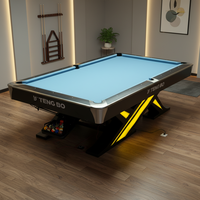 Table de billard professionnelle 9FT de qualité tournoi, cadre en bois massif, poches en cuir, retour de balles, plateau en ardoise, pour usage domestique et commercial, livraison gratuite
