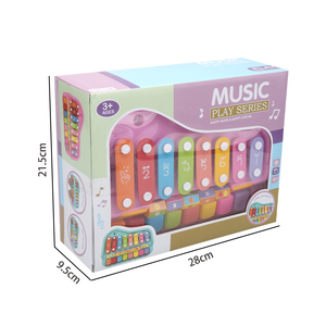 Jouet de musique 3 en 1 pour enfant, animé, 8 clés, <span class=keywords><strong>Xylophone</strong></span>, Piano à nues, avec <span class=keywords><strong>Xylophone</strong></span> éducatif, garçons et filles - Product Image 6