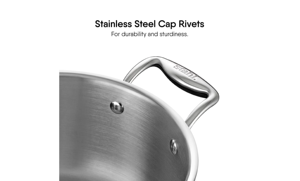 Metal Artisan Triply Stainless Steel Saucepan with Lid, Heavy-Duty Build, Gas & <b>Induction</b> Compatible <b>for</b> Everyday Cooking - Product Image 5