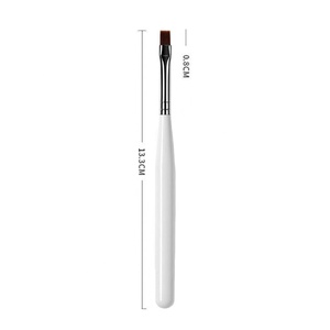 Nail Art Phototherapy Pen Flat Head Design Durable Nylon Custom Logo for Student Practice Factory Wholesale Single Pack - Product Image 3