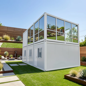 Edificios Prefabricados, Casa Contenedor Modular con Pared de Vidrio Hueco de Doble Cara, Villa Prefabricada Moderna, <span class=keywords><strong>Hotel</strong></span> Resort - Product Image 1