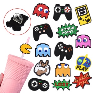 I toppers con ciondoli in paglia da gioco classici più popolari <span class=keywords><strong>Pac</strong></span>-<span class=keywords><strong>Man</strong></span> game handle toppers con ciondoli con copertura in paglia - Product Image 2
