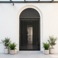 Porte moustiquaire pliante en maille diamantée en acier inoxydable, design moderne en aluminium, pour hôtels, garantie 5 ans, taille personnalisée