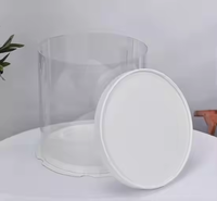 Boîte à gâteaux ronde en plastique transparent PET de haute qualité pour emballage cadeau de boulangerie