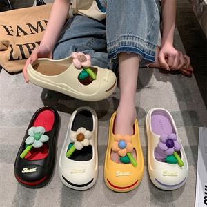 Mode femmes muller chaussures avec <span class=keywords><strong>talon</strong></span> haut bricolage sabots pour <span class=keywords><strong>femme</strong></span> en plein air et salle de bain sandales en peluche chaussures d'infirmière - Product Image 5