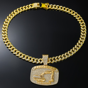 Nouveau Collier Pendentif Géométrique Rectangulaire Simple Style Hip-Hop pour Hommes en Alliage, Vente en Gros de Bijoux Tendance 2026 - Product Image 2