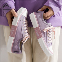 Baskets en toile blanches pour femmes, chaussures de marche, Tennis, décontractées, personnalisées, tendance 2021