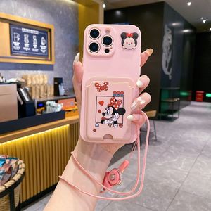 <span class=keywords><strong>Coque</strong></span> de téléphone durable et de haute qualité pour <span class=keywords><strong>iPhone</strong></span> 16 17 avec porte-cartes, motif dessin animé adorable <span class=keywords><strong>Mickey</strong></span> Minnie, en silicone - Product Image 6