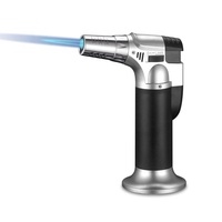 Lance-flammes portable à flamme bleue pour cigares, allumeur de torche, barbecue en plein air, cuisine, feu directement dans le briquet