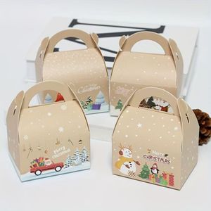 OEM Printed <b>Christmas</b> Folding Paper <b>Boxes</b> With Die Cut <b>Tree</b> Handle Treat Packaging Factory Direct Vietnam Manufacturer Supply - Product Image 2