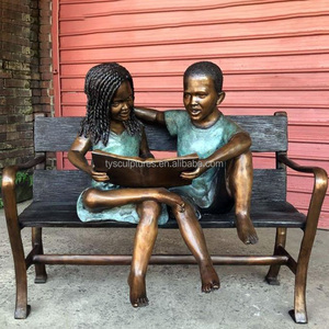 Estatua de escultura de <span class=keywords><strong>deadman</strong></span> para niños y niñas, estatua de bronce de tamaño real para decoración al aire libre - Product Image 3
