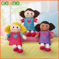 JM9065 Geeme jouets poupée africaine américaine douce fille chiffon