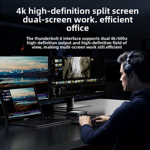 <span class=keywords><strong>Thunderbolt</strong></span> 4 Docking Station 8K chiếu đa màn hình hiển thị cho Apple máy tính máy tính xách tay 40Gbps tỷ lệ USB 3.0 kho - Product Image 4