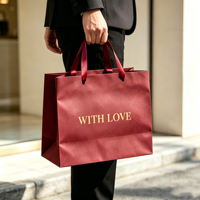 Sacs en papier de luxe noirs avec poignées, personnalisables avec votre logo, pour emballages cadeaux, vêtements, chaussures et sous-vêtements – Fournisseur chinois