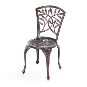 Chaise d'extérieur en aluminium moulé, design traditionnel, résistante aux intempéries, mobilier de jardin et de terrasse - Product Image 1