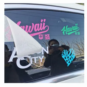 UV Protect Custom Cut Out Logo Wasserdicht Shop Glas Aufkleber Stoßstange Aufkleber Vinyl Auto Wrap Fenster Aufkleber