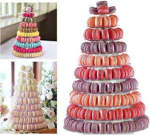BOSN 10 Tier 4 " - 13" Dia <span class=keywords><strong>Macaron</strong></span> Bánh Tháp Hiển Thị Đứng Cho Macarons Pháp - Product Image 5