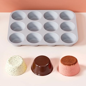 แม่พิมพ์ซิลิโคนเค้กทรงกลม 12 ช่อง แม่พิมพ์ช็อกโกแลต 3 มิติ สำหรับตกแต่ง - Product Image 6