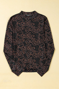 Camicia a Maniche Lunghe in Rete Trasparente con Stampa Western Rodeo <span class=keywords><strong>Nera</strong></span> Trendy Primavera 2025 per <span class=keywords><strong>Donna</strong></span> - Product Image 5