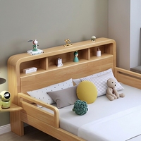 Lit superposé moderne multifonctionnel de luxe en chêne avec rangement pour adultes, marque Lumio, taille Queen et King