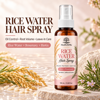 Spray Capillaire Croissance Cheveux à l'Eau de Riz et au Romarin, Marque Privée OEM ODM, avec Biotine, Caféine, Kératine, Contrôle du Sébum, Volume Racine, Soin Sans Rinçage