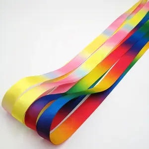 Wholesale Rainbow Satin Ribbon Shoelaces Colorful For Decoration