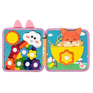 Jouets de voyage pour tout-petits <span class=keywords><strong>livre</strong></span> d'activités silencieux éducatif avec <span class=keywords><strong>livre</strong></span> occupé de lapin de compétences de vie pour les tout-petits - Product Image 3