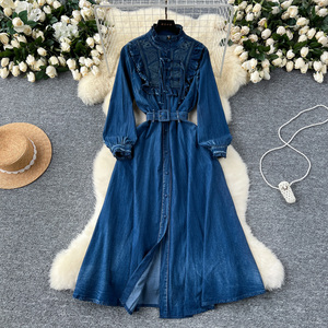 white christmas dresses Fine China Denim Dress – Pomp & Circumstance Boutique by Marie Earthman