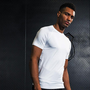 Customized Your Logo <b>Polyester</b> with Spandex Soft Sport Plain <b>Tshirt</b> for Printing Mens <b>Tshirt</b> - Product Image 1