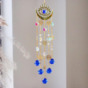 Cristal Suncatchers Boho Decoração Pendurada Sun Moon Window Ornamento Evil Eye Sun Catchers <span class=keywords><strong>Prism</strong></span> <span class=keywords><strong>Rainbow</strong></span> Maker Presente Dia Dos Namorados - Product Image 3