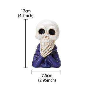 Adorno de Resina Creativo para Halloween, Calavera Sonriente Traviesa, Decoración Festiva Espeluznante pero Acogedora - Product Image 4