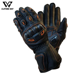 บริการ ODM ถุงมือมอเตอร์ไซค์คุณภาพดี พิมพ์โลโก้ตามสั่ง ชุดแข่งรถ วัสดุหนัง ถุงมือมอเตอร์ไซค์ - Product Image 1