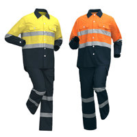 Vêtements de travail industriels de sécurité haute visibilité réfléchissants, uniforme de chantier, manches longues, coton polyester, jaune, personnel, hommes, logo personnalisé