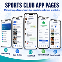 Développement d'applications personnalisées pour clubs sportifs (iOS et Android) avec gestion des adhésions, réservation de cours et communication d'équipe