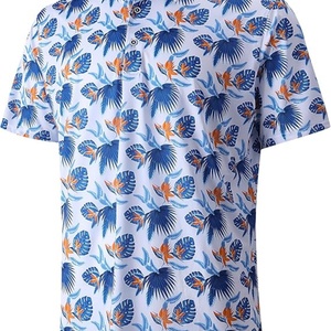Chemises de golf pour hommes, haute élasticité, séchage rapide, manches courtes, sans coutures, évacuation de l'humidité, sensation rafraîchissante, couleur unie, tricotées, imprimées - Product Image 4