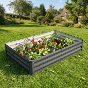 Bac à plantes surélevé, grand bac à plantes en métal surélevé pour la plantation de légumes et de fleurs en extérieur - Product Image 1