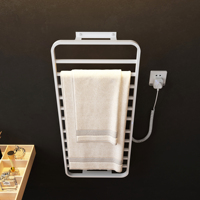 Tendedero eléctrico montado en la pared impermeable enchufable temperatura ajustable baño calentador de toallas para hoteles