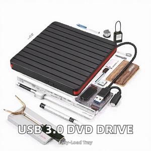 Unità <span class=keywords><strong>DVD</strong></span> Esterna USB 3.0 Portatile, Lettore CD/<span class=keywords><strong>DVD</strong></span> +/-RW, Masterizzatore <span class=keywords><strong>DVD</strong></span> <span class=keywords><strong>ROM</strong></span> per Laptop e Desktop, Unità Ottica con Cache da 2MB - Product Image 2