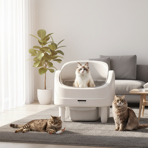 Produits pour animaux de compagnie OEM Pet Smart, bac à litière pour chat fermé, bac à litière robotisé pour chat - Product Image 1
