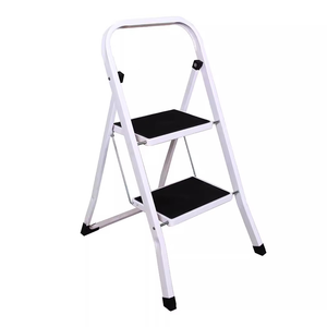 Escalera plegable de 2 escalones de <span class=keywords><strong>Vigo</strong></span> de diseño industrial moderno, acero negro certificado para uso en el hogar, la cocina y el almacén - Product Image 1